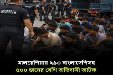 মালয়েশিয়ায় অভিযানে ২৯০ বাংলাদেশিসহ ৫০৩ অভিবাসী আটক